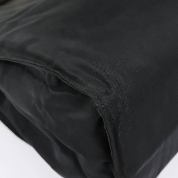 PRADA Hand Bag Nylon Black Gold Auth 90752 - Picture 15 of 16